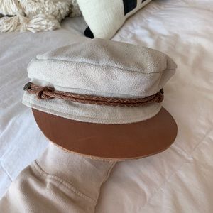 Brixton Cream hat with rope detail